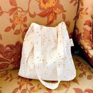 Daisy Flower Textured cotton bag, School bags, Gift bag, Tote bag, Shopping bag,